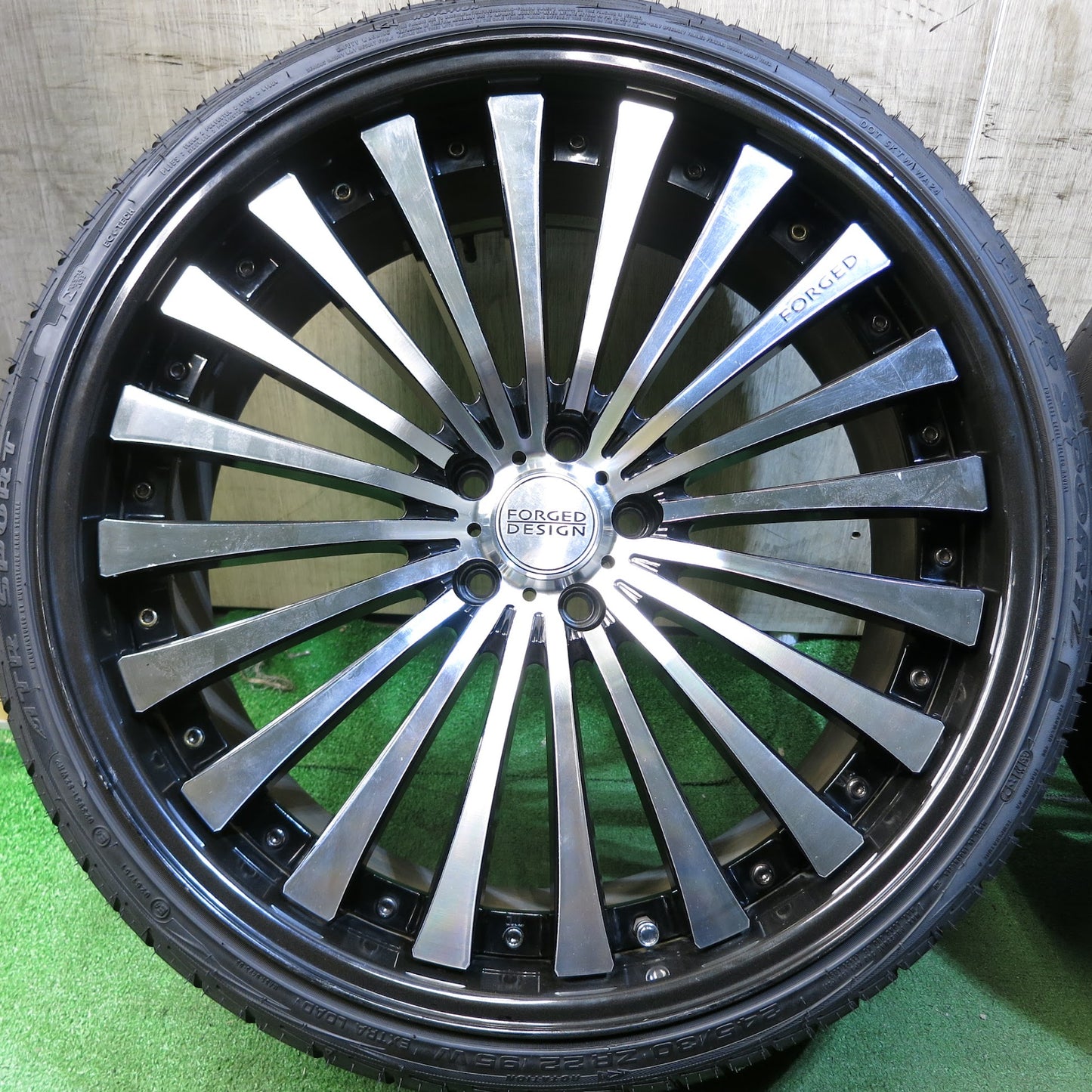 [送料無料]バリ溝！20年！9.5分★M’z Speed FORGED DESIGN 245/30R22 フォージドデザイン666 ATR SPORT 22インチ PCD114.3/5H★3032107Hノ
