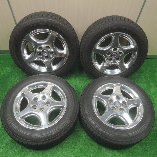 [送料無料]希少 キレイ★トヨタ アリスト 純正 メッキ 215/60R16 スタッドレス ブリヂストン ブリザック REVO1 16インチ PCD114.3/5H★3070302SYス