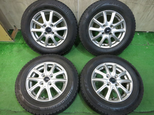 [送料無料]キレイ！18年★スタッドレス 145/80R13 ブリヂストン ブリザック VRX2 PREO 社外 アルミ 13インチ PCD100/4H★2121403Hス