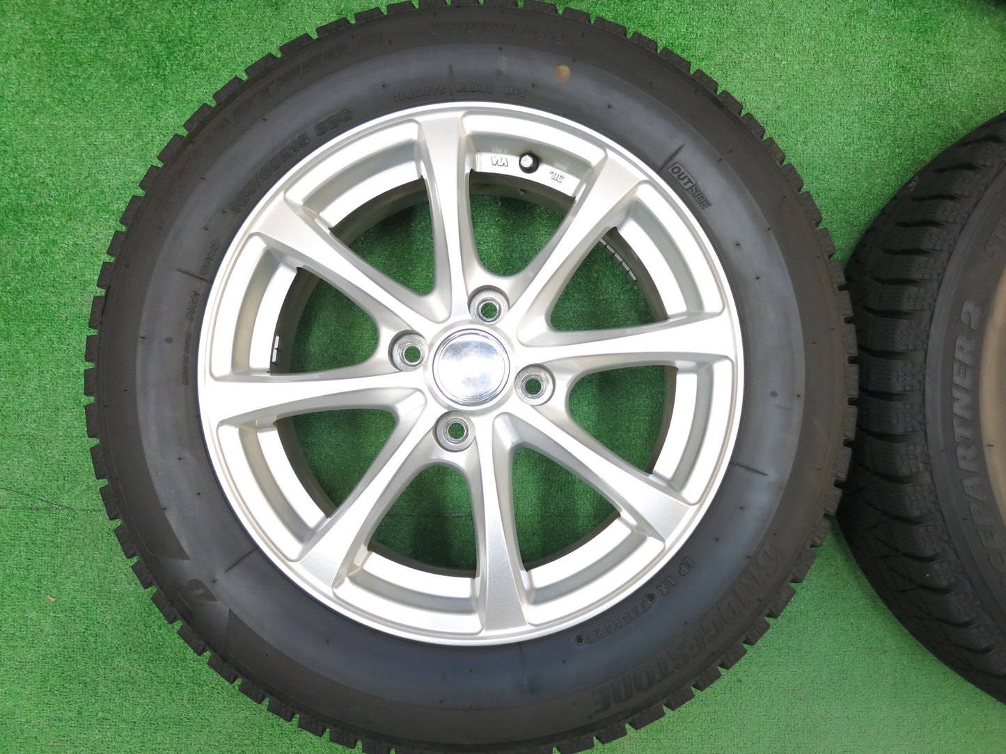 [送料無料]バリ溝！21年！綺麗！ほぼ10分★スタッドレス 185/65R15 ブリヂストン アイスパートナー2 ENERGYLINE エナジーライン 15インチ PCD100/4H★2121306ヒス