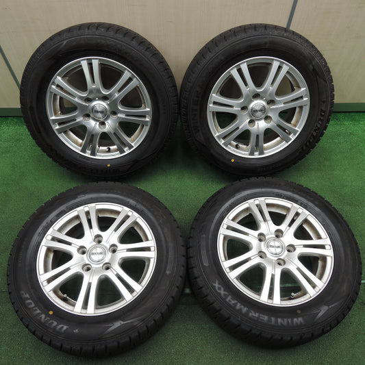 *送料無料*バリ溝！22年！9.5分以上★スタッドレス 195/65R15 ダンロップ ウインターマックス WM02 REVERLINE リバーライン 15インチ PCD114.3/5H★3120906TNス