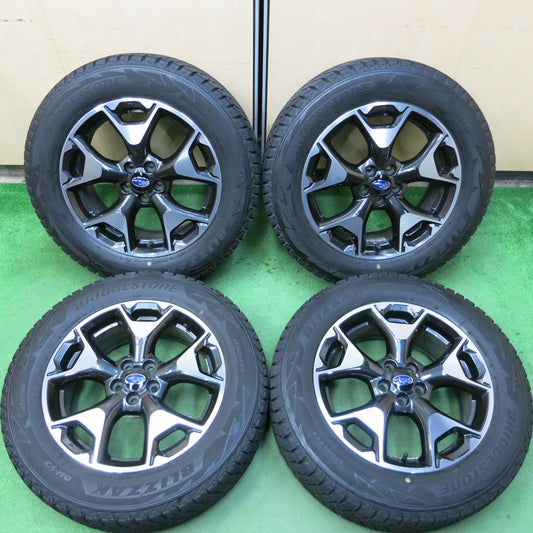 [送料無料]バリ溝！キレイ！9分★スバル XV 純正 ENKEI製 225/60R17 スタッドレス ブリヂストン ブリザック DM-V2 エンケイ 17インチ PCD100/5H★3081002イス