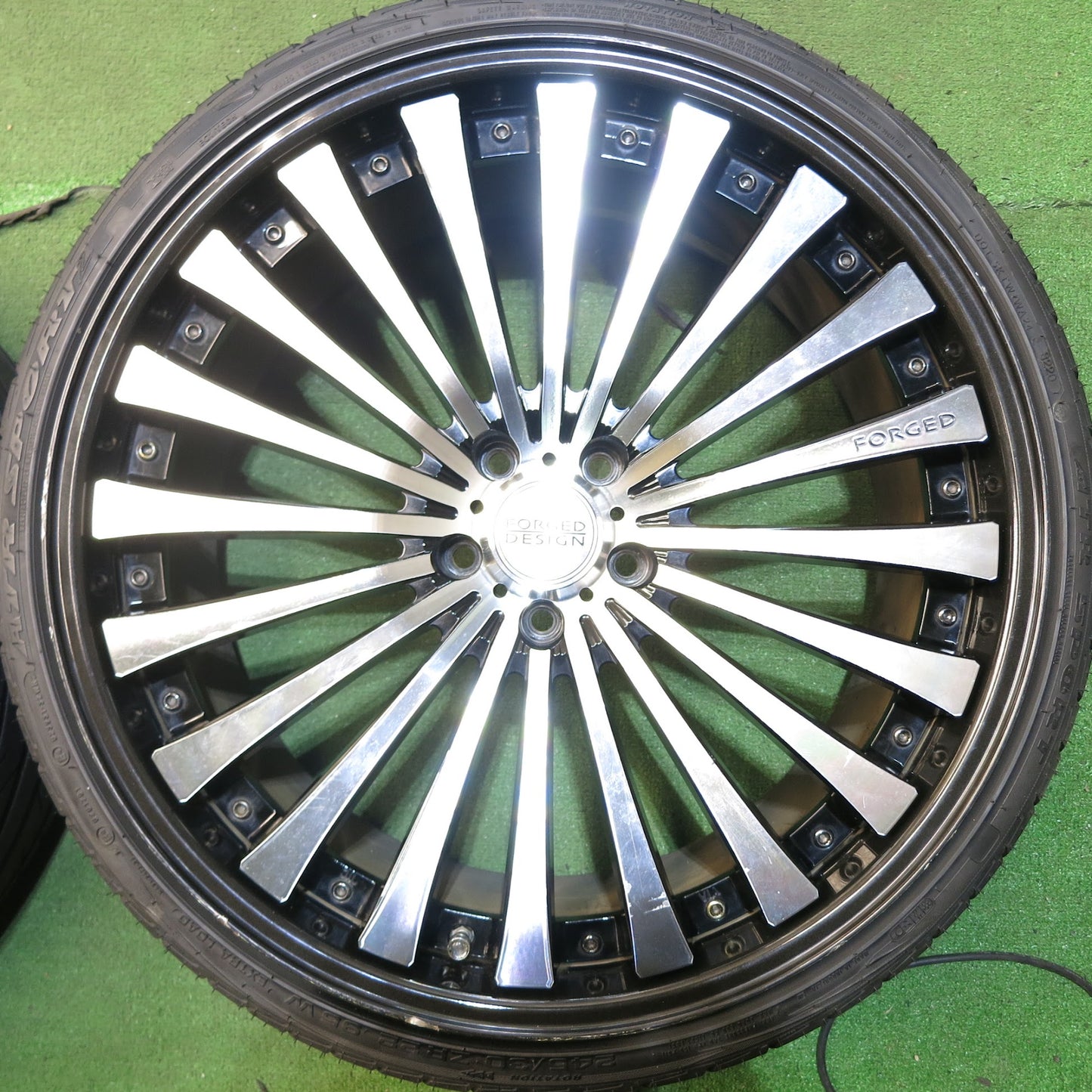 [送料無料]バリ溝！20年！9.5分★M’z Speed FORGED DESIGN 245/30R22 フォージドデザイン666 ATR SPORT 22インチ PCD114.3/5H★3032107Hノ
