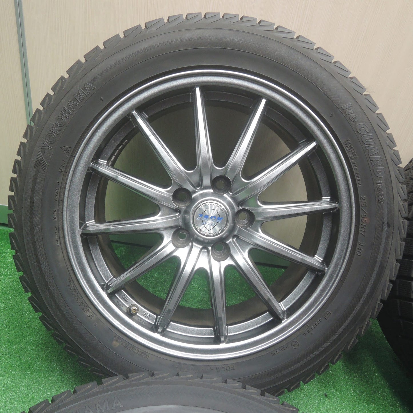 [送料無料]バリ溝！キレイ！9.5分★スタッドレス 215/55R17 ヨコハマ アイスガード iG30 ZACK JP-812 MONZA ザック モンツァ 17インチ PCD114.3/5H★3080909SYス