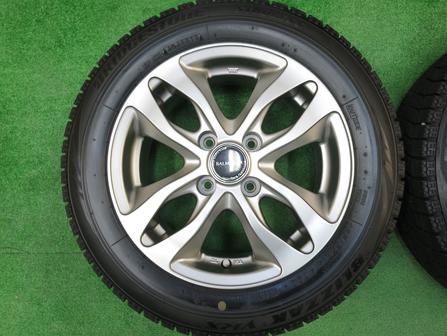 [送料無料]キレイ！19年★スタッドレス 165/65R14 ブリヂストン ブリザック VRX BALMINUM バルミナ 14インチ PCD100/4H★2121908ヒス