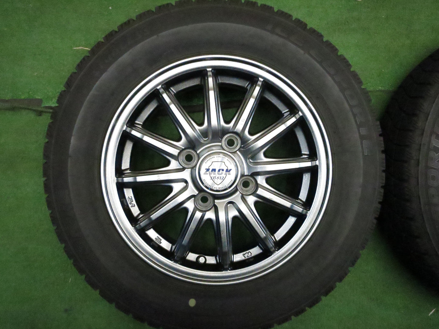 [送料無料]バリ溝！19年！キレイ！9分★スタッドレス 145/80R13 アイスエスポルテ ZACK JP-812 MONZA ザック モンツァ 13インチ PCD100/4H★3012304Hス