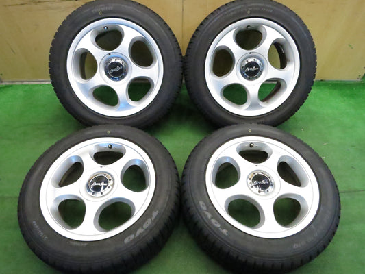 [送料無料]バリ溝！19年！9.5分★スタッドレス 205/55R16 トーヨー ガリット G5 EuroBein ユーロバイン 16インチ PCD100 114.3/5H マルチ★3011004Hス