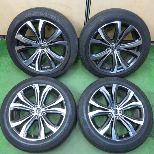 [送料無料]空気圧センサー付き！キレイ★レクサス RX450 バージョンL 純正 235/55R20 ダンロップ SPスポーツマックス 050 20インチ PCD114.3/5H★3102701イノ