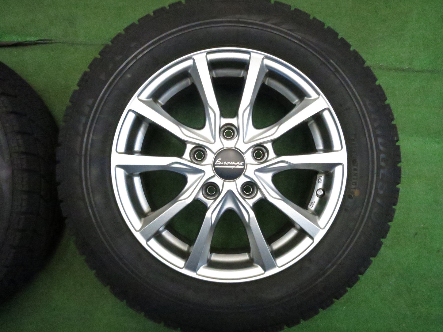 [送料無料]バリ溝！19年！綺麗！9分★スタッドレス 195/65R15 ブリヂストン ブリザック VRX Euromax MANARAY ユーロマックス 15インチ PCD114.3/5H★3020102Hス