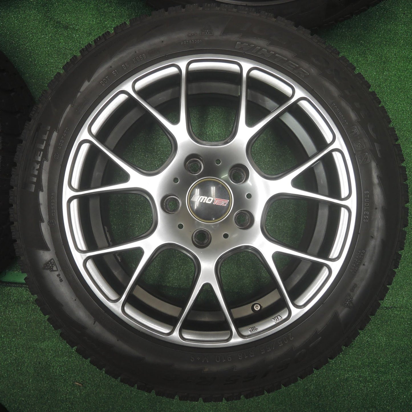 [送料無料]4本価格★BMW 等 MOTEC 205/55R16 NUR スタッドレス ピレリ アイスコントロール モーテック 16インチ PCD120/5H★3092004SYス