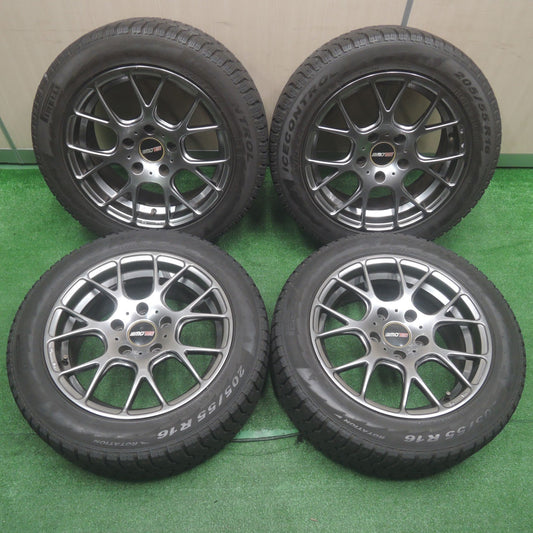 [送料無料]4本価格★BMW 等 MOTEC 205/55R16 NUR スタッドレス ピレリ アイスコントロール モーテック 16インチ PCD120/5H★3092004SYス