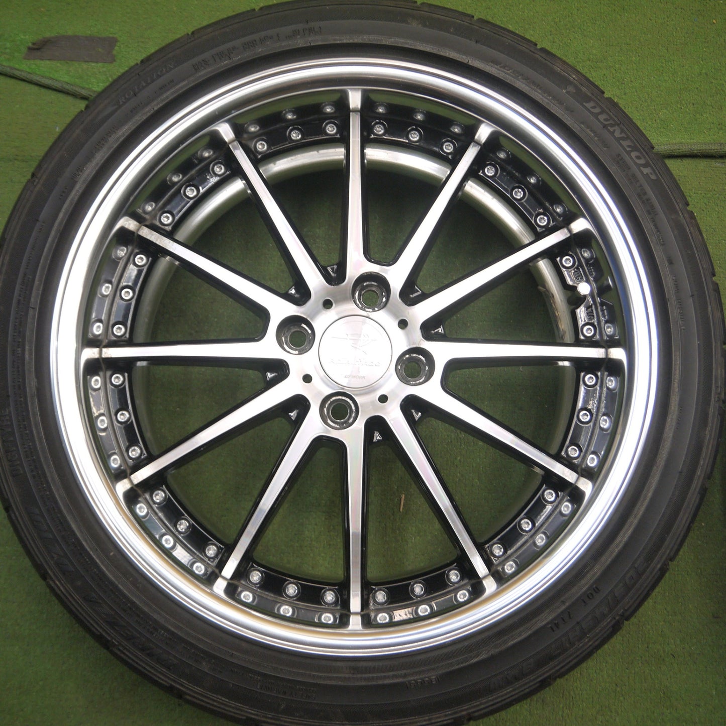 *送料無料* バリ溝！9分★WORK RIZALTADO 205/45R17 ダンロップ ディレッツァ DZ101 ワーク リザルタード 17インチ PCD100/4H★4031203Hノ