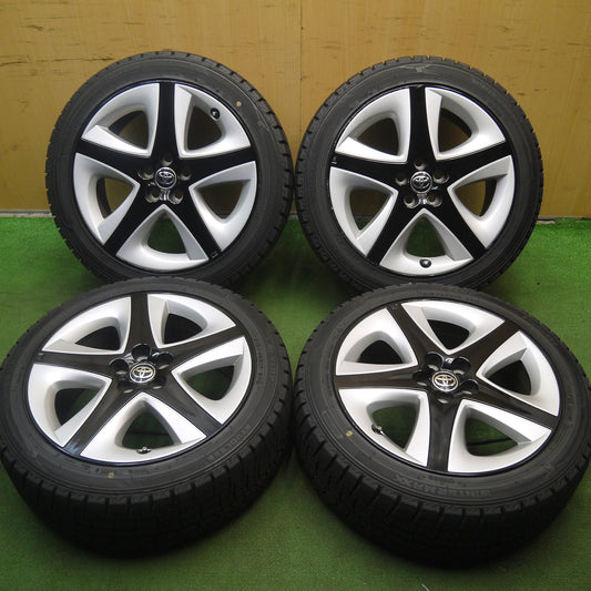 [送料無料]バリ溝！21年！ほぼ10分★トヨタ 50系 プリウス ツーリング 純正 215/45R17 スタッドレス ダンロップ ウインターマックス WM02 PCD100/5H★3080805Hス