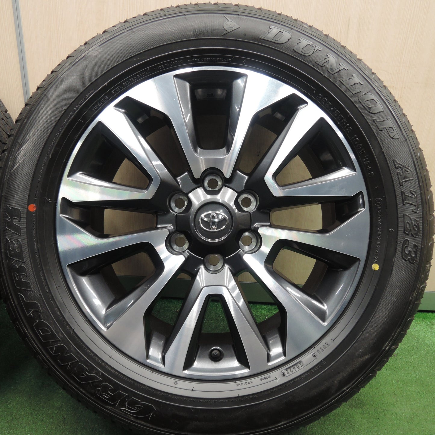 *送料無料* 新車外し！22年★トヨタ 150系 ランクル プラド TZ-G 純正 265/55R19 ダンロップ AT23 グラントレック 19インチ PCD139.7/6H★4021012HAノ