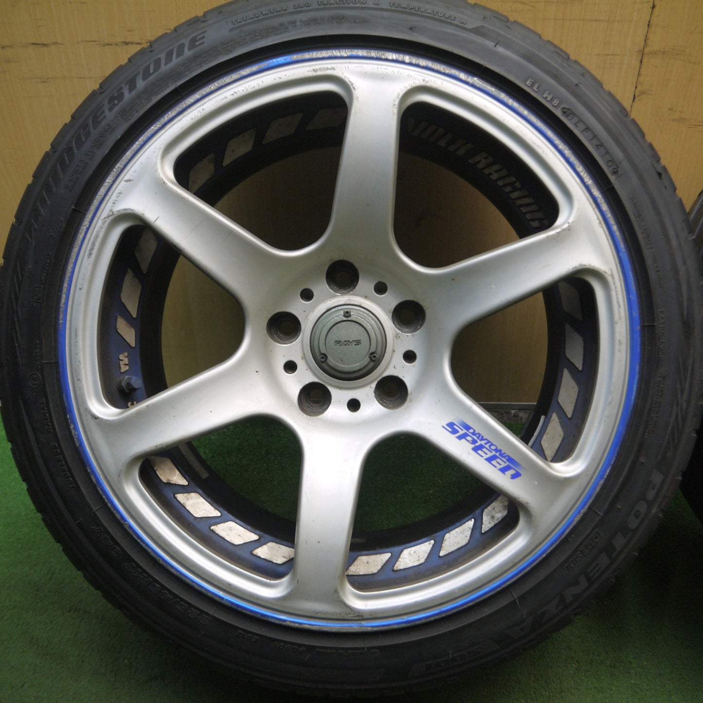 *送料無料* 2本価格★RAYS DAYTONA SPEED 225/45R17 ブリヂストン ポテンザ S001 レイズ デイトナ スピード PCD114.3/5H★4030612Hノ