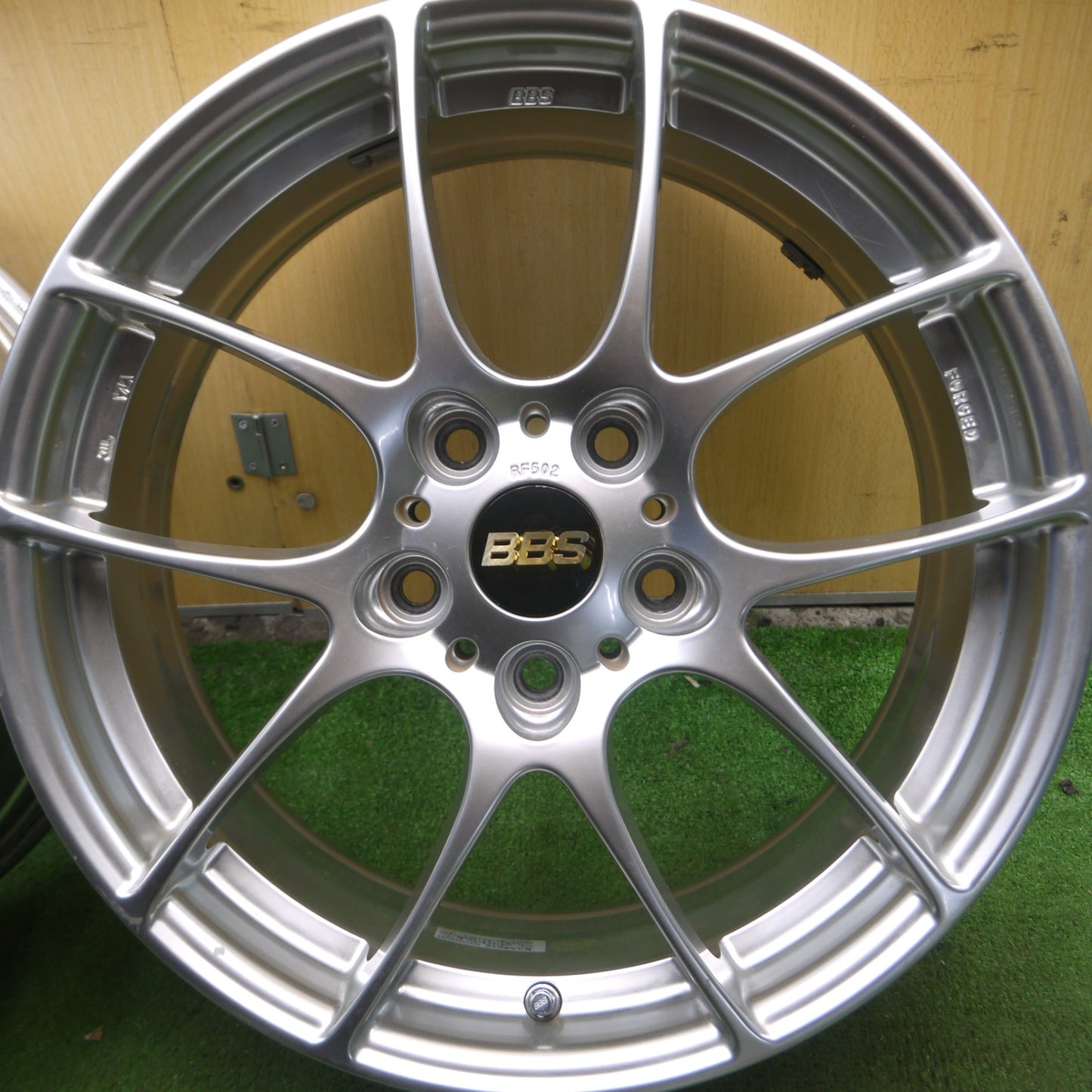 *送料無料* キレイ★BBS RF502 FORGED 鍛造 ホイール 17インチ 17×7J PCD114.3/5H★4022615Hホ