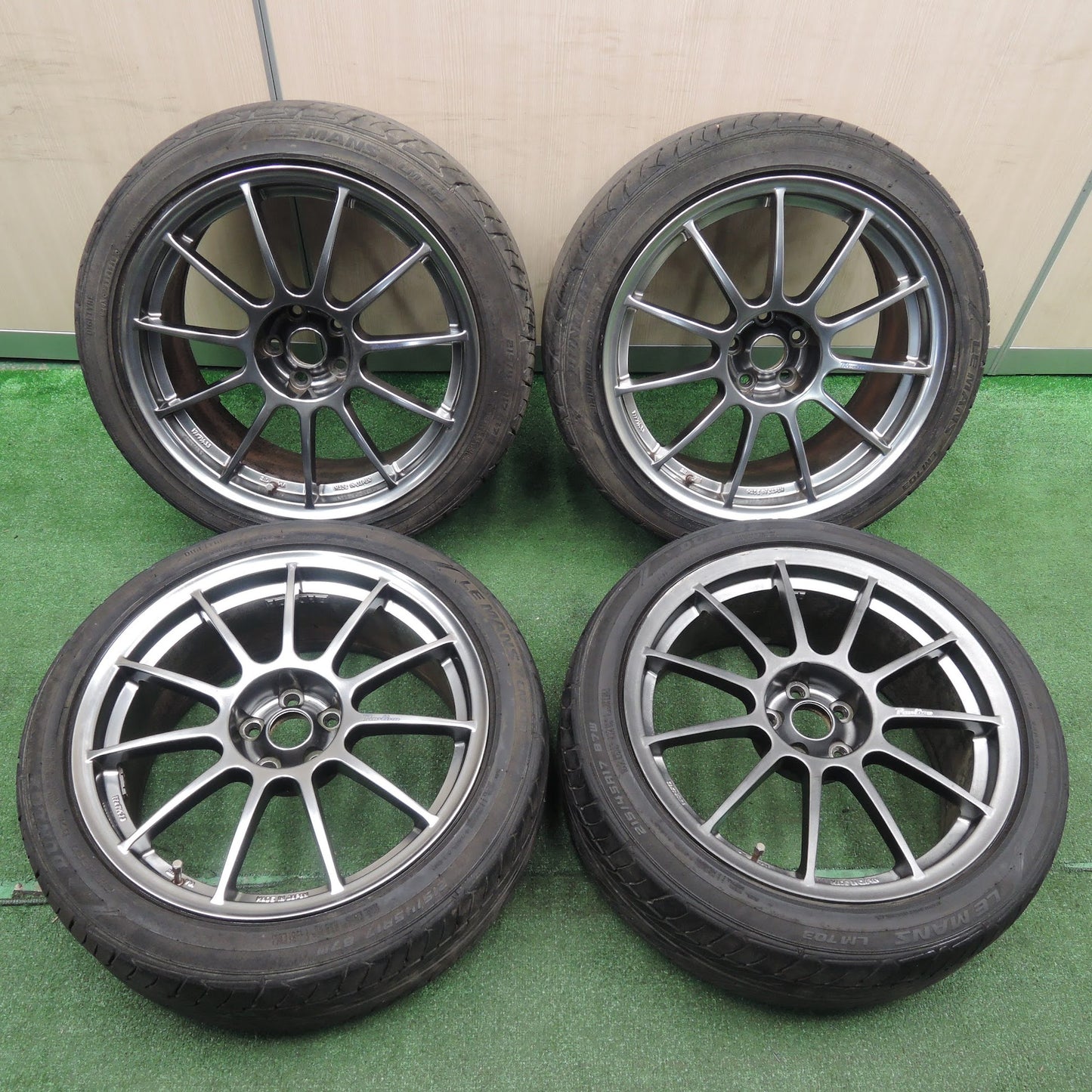 [送料無料]バリ溝！9.5分★アルファロメオ ASSO Partire 215/45R17 ダンロップ LE MANS LM703 アッソ パルティーレ 17インチ PCD98/5H★3111601NJノ