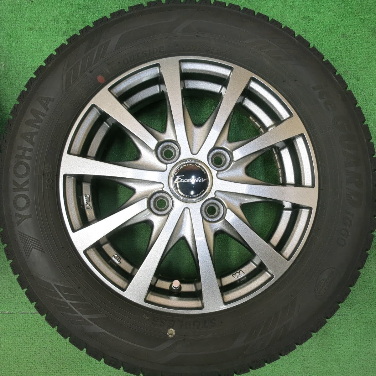 [送料無料]バリ溝！19年！8.5分★スタッドレス 145/80R13 ヨコハマ アイスガード iG60 Exceeder HOT STUFF エクシーダー 13インチ PCD100/4H★3061906ヒス