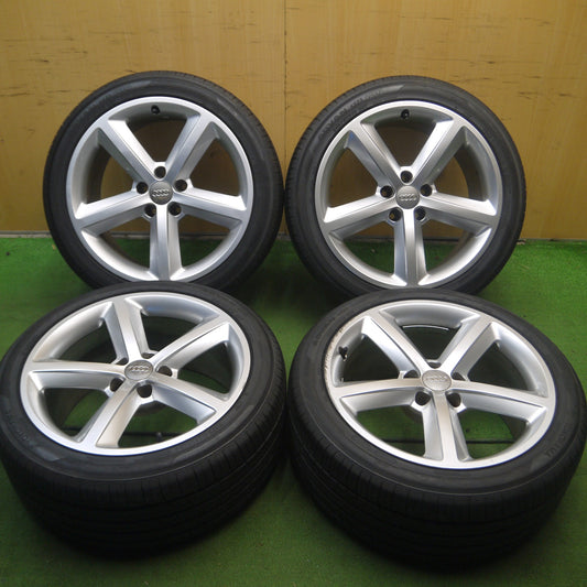 *送料無料* バリ溝!キレイ!ほぼ10分★アウディ A4 純正 245/40R18 ヨコハマ アドバン dB V552 18インチ PCD112/5H★4022005Hノ