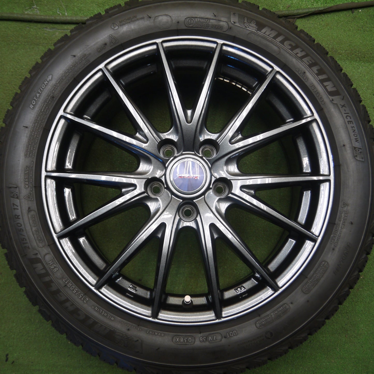 *送料無料* バリ溝！20年！キレイ！9分★スタッドレス 215/50R17 ミシュラン X-ICE SNOW  VELVA SPORTZ ヴェルヴァ 17インチ PCD114.3/5H★4021309Hス