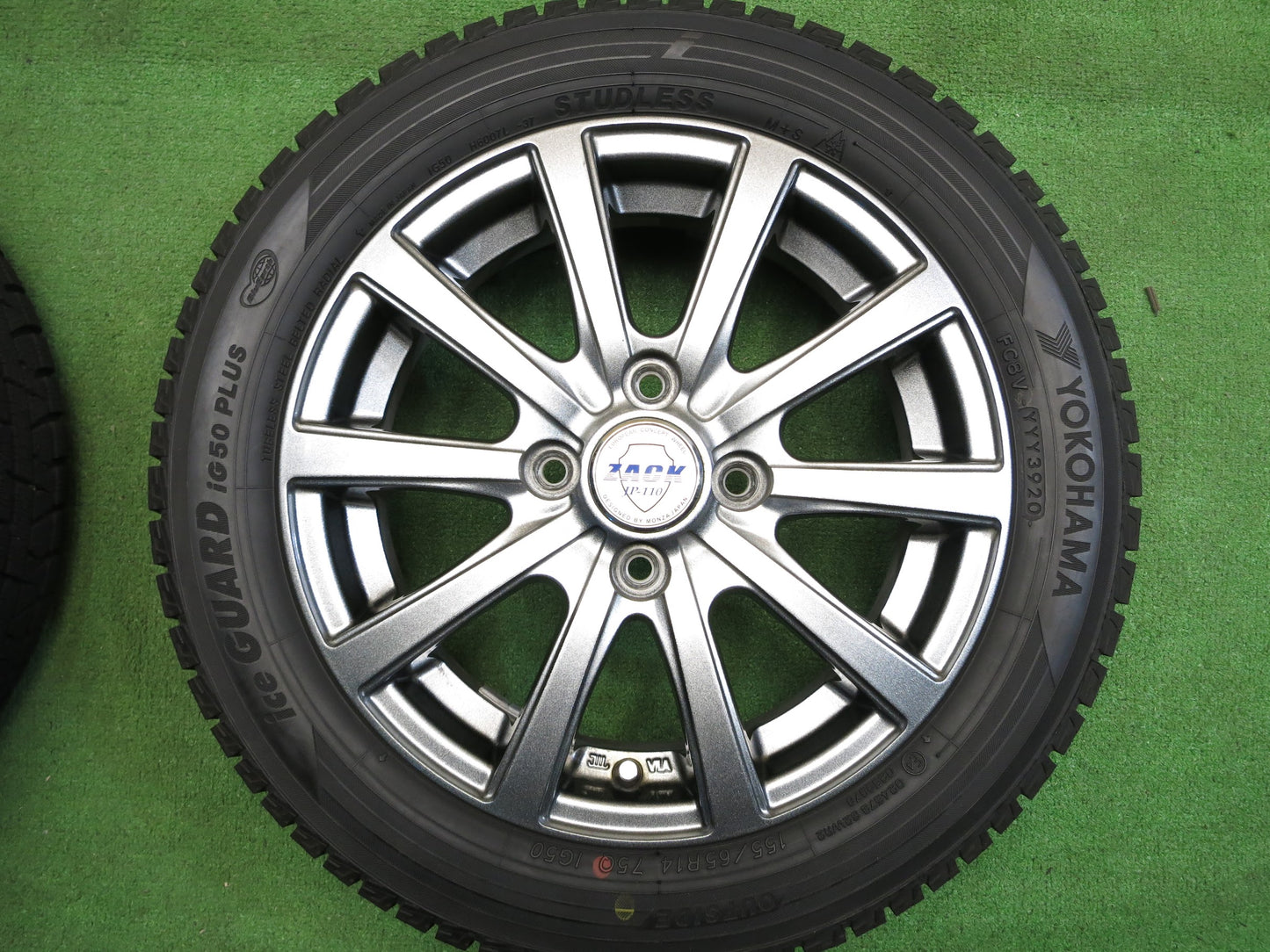 [送料無料]超バリ溝！20年！ほぼ10分★スタッドレス 155/65R14 ヨコハマ アイスガード iG50 プラス ZACK JP-110 MONZA ザック 14インチ PCD100/4H★2111401Hス