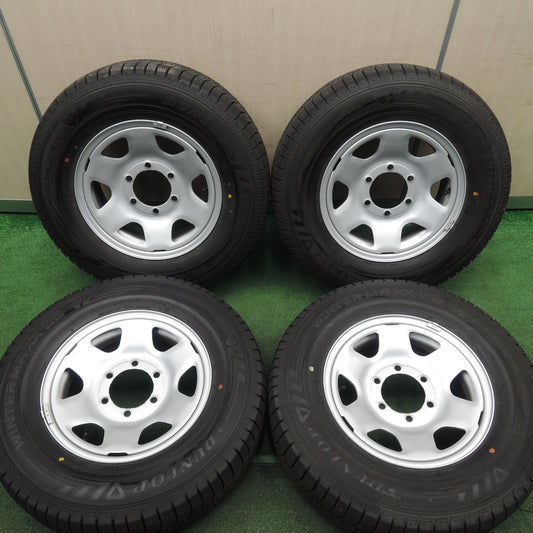 *送料無料*バリ溝！21年！キレイ！9.5分★ハイエース 等 215/70R15 スタッドレス ダンロップ ウインターマックス03 スチール ホイール 15インチ PCD139.7/6H★3120214HAス