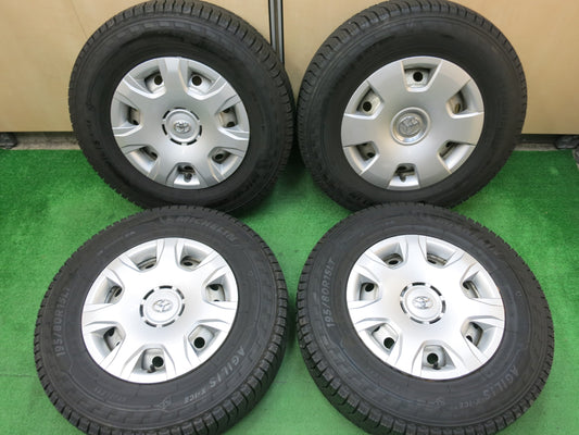 [送料無料]バリ溝！19年！9.5分以上★トヨタ 200系 ハイエース 純正 スタッドレス 195/80R15 107/105R ミシュラン AGILIS X-ICE PCD139.7/6H★3020108ヒス