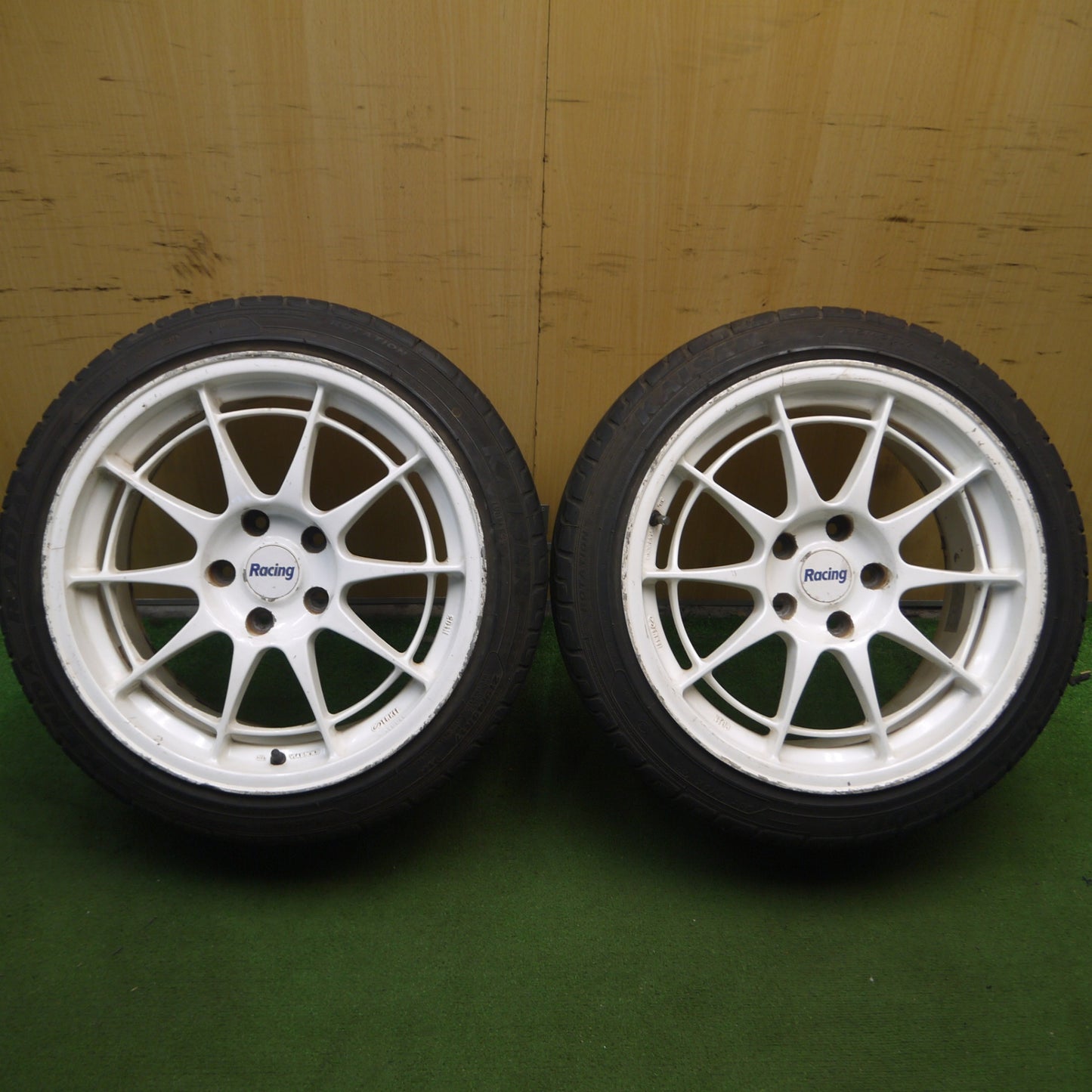 *送料無料* 2本価格★Racing ENKEI NT03 215/45R17 ケンダ ラジアル カイザー 17インチ エンケイ PCD114.3/5H★4030608Hノ