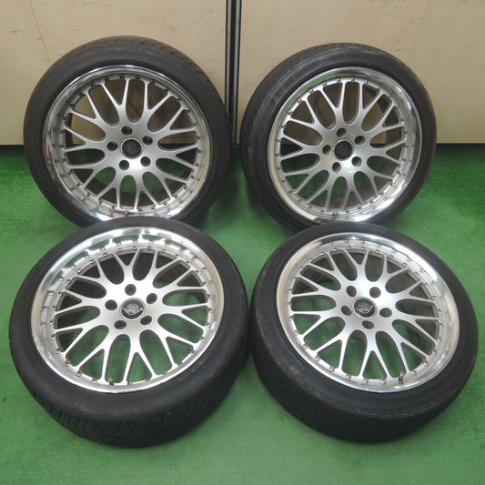 *送料無料* バリ溝!8.5分★LINEA SPORT 235/40R18 265/35R18 ダンロップ LE MANS LM703 リネアスポーツ PCD114.3/5H★4020201SYノ