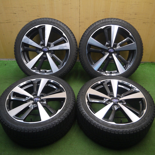 *送料無料* バリ溝！キレイ！9.5分★スバル インプレッサ G4 純正 225/40R18 ミシュラン X-ICE XI3 18インチ PCD100/5H★4022006Hス