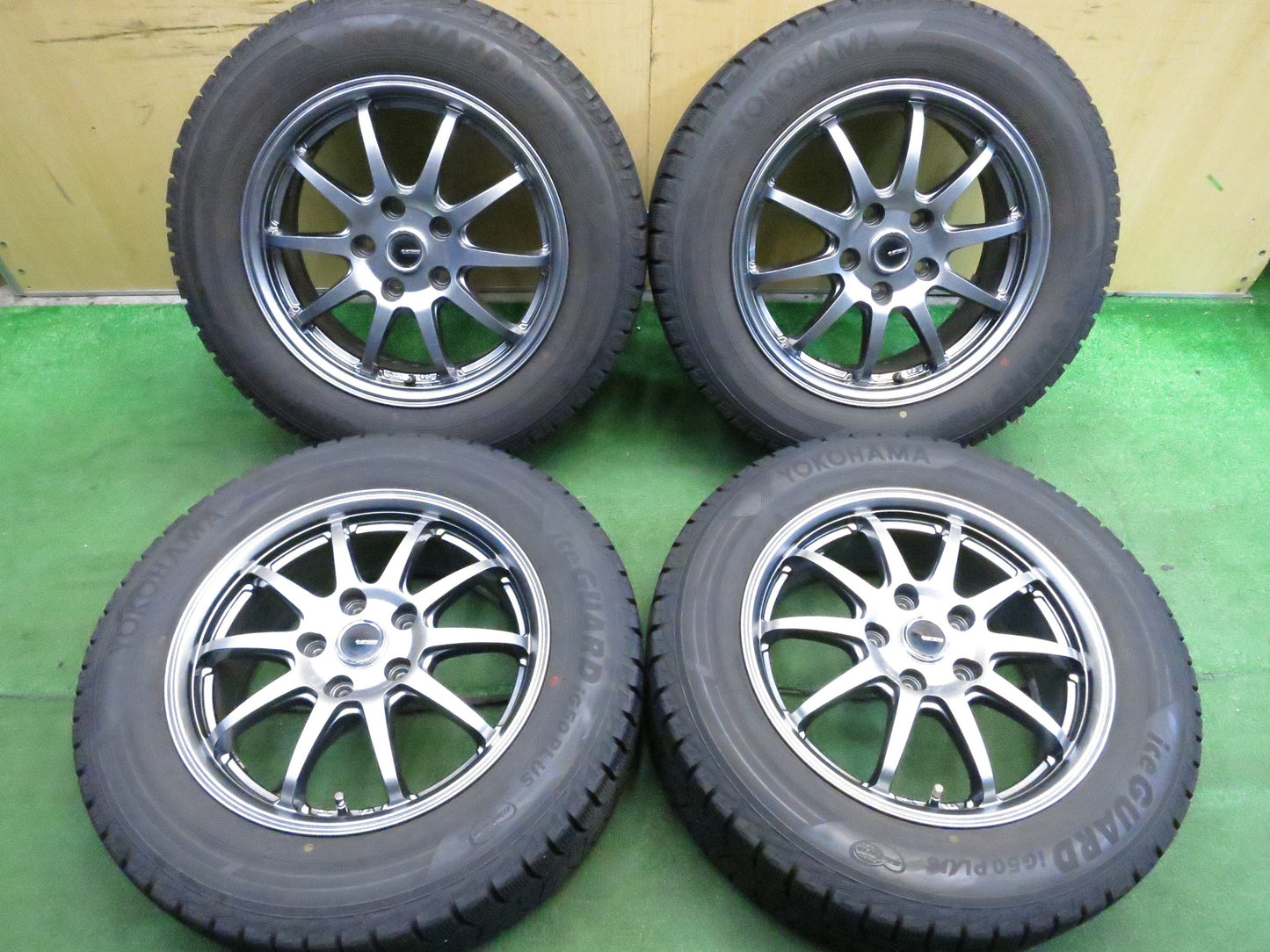 [送料無料]バリ溝！19年！キレイ！9分★スタッドレス 215/60R16 ヨコハマ アイスガード iG50 プラス G-SPEED Gスピード 16インチ PCD114.3/5H★3013006Hス