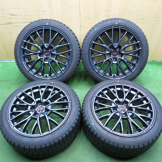 [送料無料]バリ溝！9.5分★スバル WRX STI 純正 245/40R18 スタッドレス ダンロップ ウインターマックス WM02 18インチ PCD114.3/5H★3060606Hス