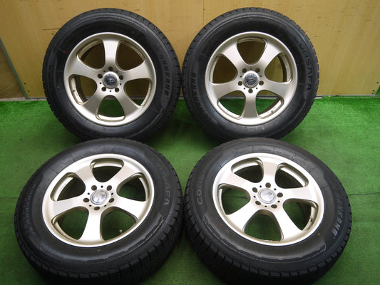 [送料無料]バリ溝！キレイ！9.5分★スタッドレス 225/65R17 RAYS VERSUS STIVALE ナンカン CORSAFA レイズ ベルサス スティバーレ PCD114.3/5H★2111507アス