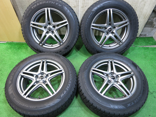 [送料無料]バリ溝！キレイ！9.5分★スタッドレス 225/65R17 トーヨー ウインター トランパス TX WAREN HOT STUFF ヴァーレン 17インチ PCD114.3/5H★2092310Hス