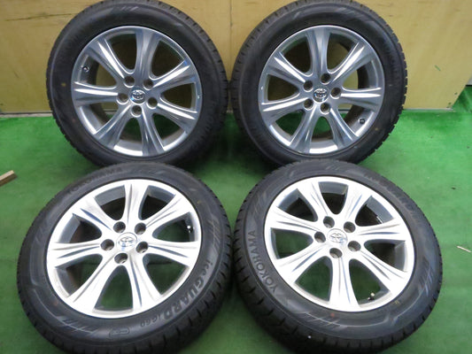 [送料無料]バリ溝！9.5分★トヨタ クラウン マジェスタ 純正 235/50R17 スタッドレス ヨコハマ アイスガード iG60 17インチ PCD114.3/5H★3021404Hス