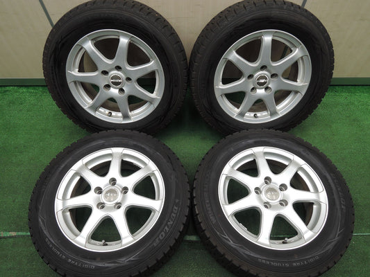 [送料無料]バリ溝！キレイ！9.5分★スタッドレス 215/60R16 ダンロップ ウインターマックス WM01 STYLE PRASINO PCD114.3/5H★3112516HAス