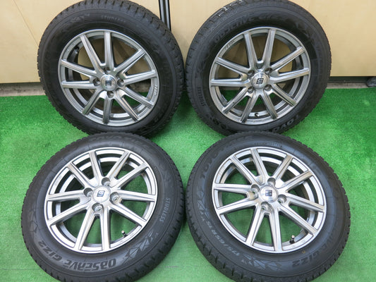 [送料無料]バリ溝！20年！キレイ！ほぼ10分★スタッドレス 175/65R15 トーヨー オブザーブ GIZ2 SEIN ザイン 15インチ PCD100/4H★3011601ヒス