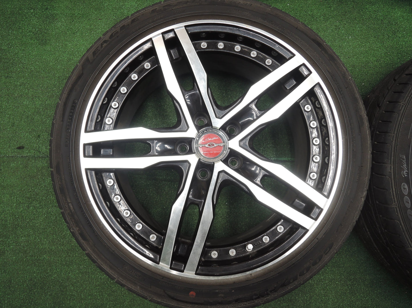 [送料無料]4本価格★SHALLEN XF-55 MONOBLOCK 共豊 225/45R18 グッドイヤー イーグル LS2000 hybridⅡ シャレン モノブロック 18インチ PCD114.3/5H★★3102706HAノ
