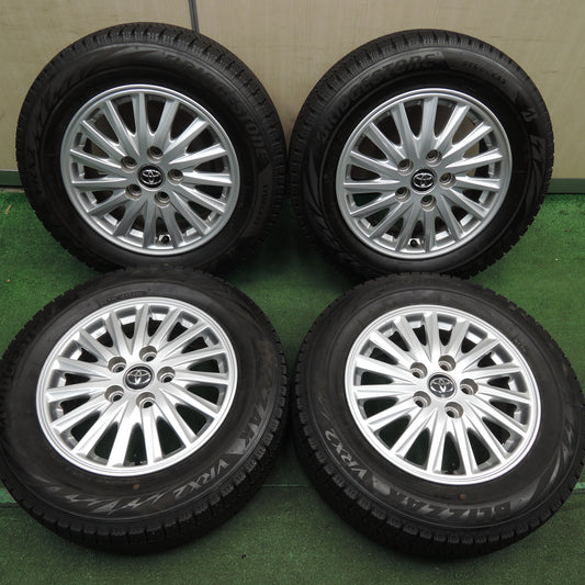 *送料無料*バリ溝！20年！9.5分★トヨタ 80系 ヴォクシー エスクァイア 純正 195/65R15 スタッドレス ブリヂストン ブリザック VRX2 PCD114.3/5H★4010603HAス