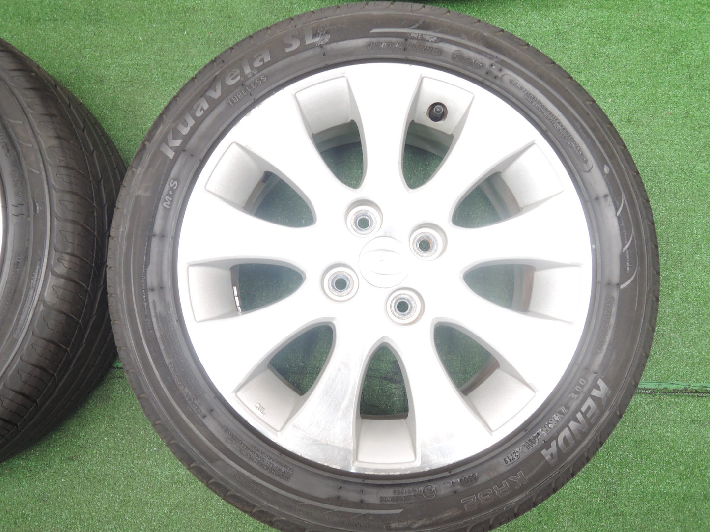 [送料無料]バリ溝！19年！9.5分★スバル デックス 純正 ENKEI 185/55R15 ケンダ KR32 Kuavela SL 15インチ PCD100/4H エンケイ★3102810HAノ