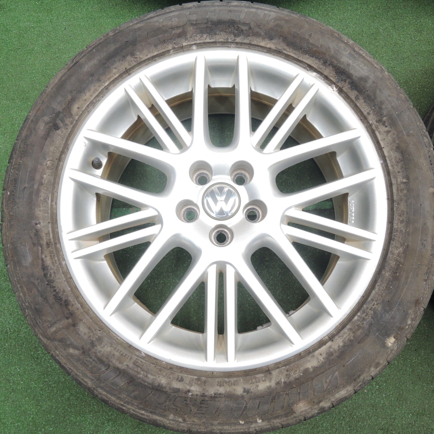 *送料無料* 4本価格★ワーゲン シャラン 純正 BORBET 225/50R17 ブリヂストン ポテンザ RE050A 17インチ ボルベット PCD100/5H★4020309HAノ