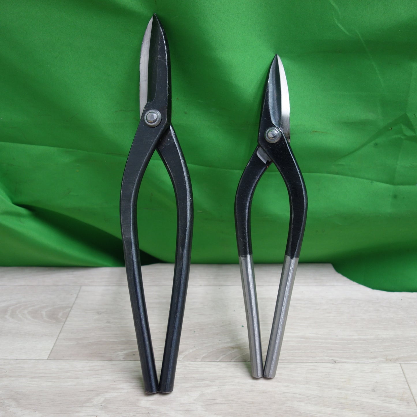 [送料無料] 美品☆盛光 輝盛光 金切鋏 HSTM-5030 HSTM-0127 直刃 300mm 270mm 2本セット 左用☆