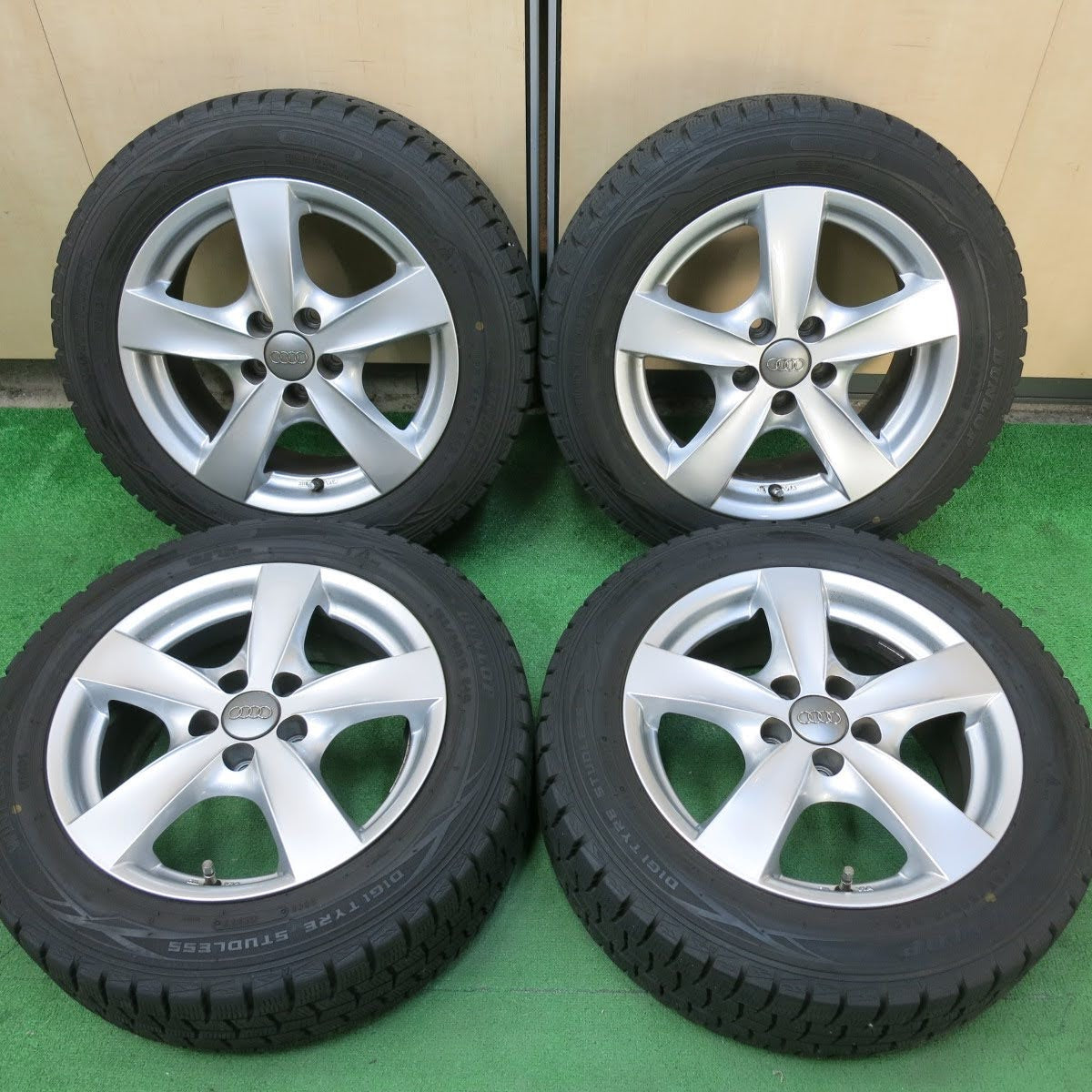 [送料無料]4本価格！19年★ワーゲン アウディ 等 185/60R15 スタッドレス AGA ダンロップ ウインターマックス WM01 15インチ PCD100/5H★3061701ヒス