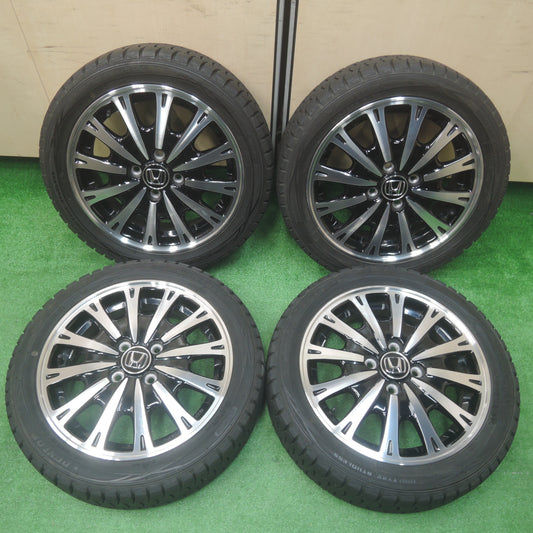*送料無料*バリ溝！キレイ！8.5分★ホンダ N-BOX カスタム 純正 165/55R15 スタッドレス ダンロップ ウインターマックス WM01 15インチ PCD100/4H★3112008SYス