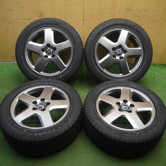 *送料無料* バリ溝!キレイ!9.5分★ボルボ V50 純正 BORBET 205/55R16 スタッドレス ケンダ KR36 アイステック ネオ PCD108/5H★4031214Hス