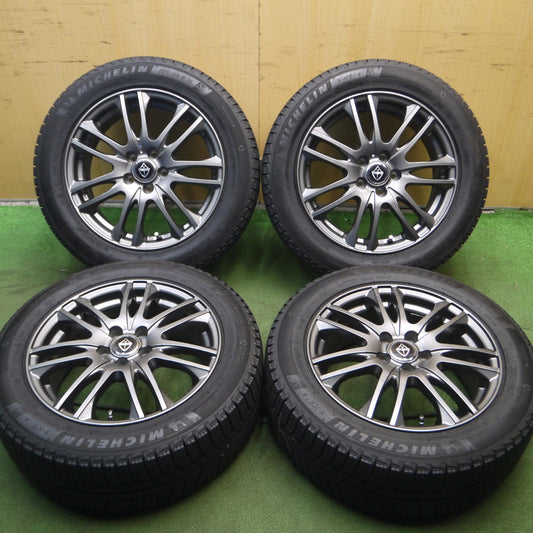 *送料無料*超バリ溝！キレイ！9.5分以上★レガシィ 等 205/55R16 スタッドレス ミシュラン X-ICE3+ VELVA ヴェルヴァ 16インチ PCD100/5H★4012903Hス
