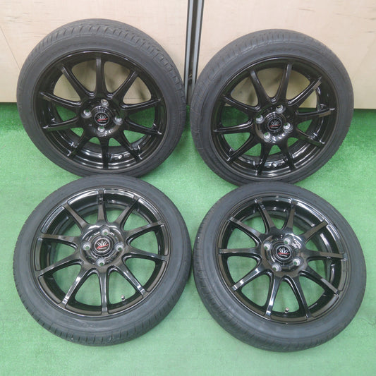 *送料無料*バリ溝！22年！キレイ！9.5分★LOXARNY SPORT BADX 165/50R15 グッドイヤー イーグル LS2000 hybrid2 ロクサーニ PCD100/4H★4011706SYノ
