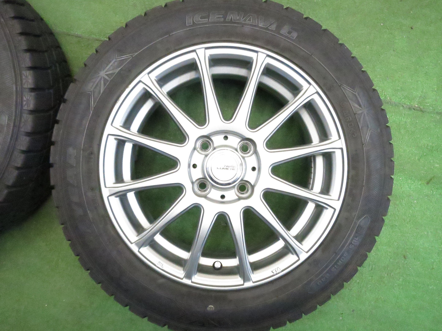 [送料無料]キレイ★スタッドレス 185/60R15 グッドイヤー アイスナビ6 ravrion LUMIERE ラブリオン 15インチ PCD100/4H★3020314Hス