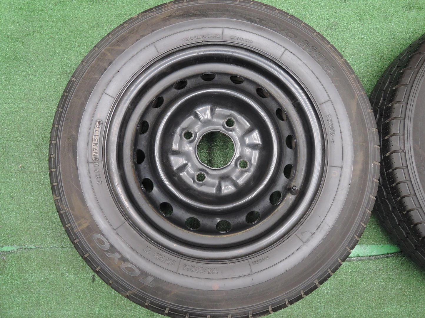 [送料無料]バリ溝！9.5分★日産 バネット 純正 スチール 165/80R14 91/90N トーヨー H05 14インチ PCD114.3/4H★3110202HAノ