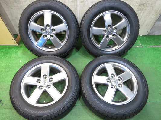 [送料無料]バリ溝！18年！キレイ！ほぼ10分★トヨタ 60系 ヴォクシー 純正 195/65R15 スタッドレス ice FRONTAGE アイスフロンテージ PCD114.3/5H★2111804Hス